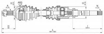 OPEN PARTS drs622100 -  Приводной вал